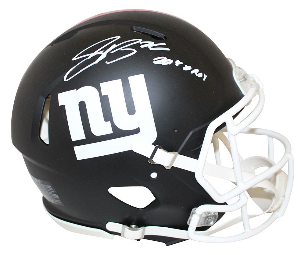 Saquan Barkley Signed New York Giants Authentic Black Matte Helmet ROY BAS