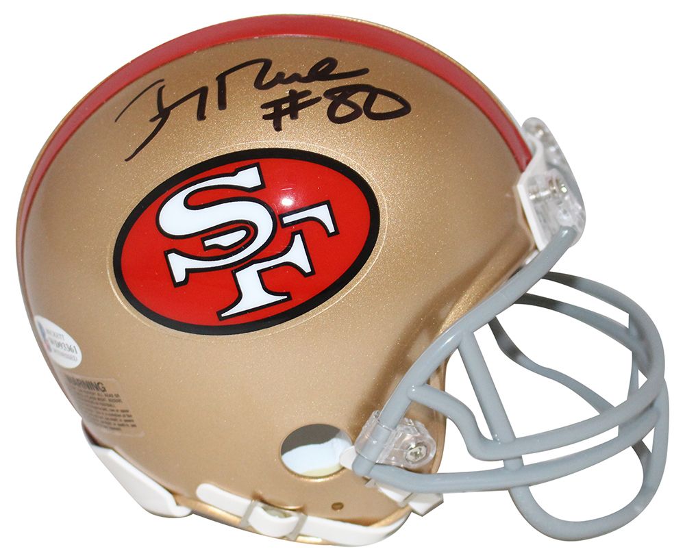 Jerry Rice Autographed/Signed San Francisco 49ers Tribute Mini Helmet BAS