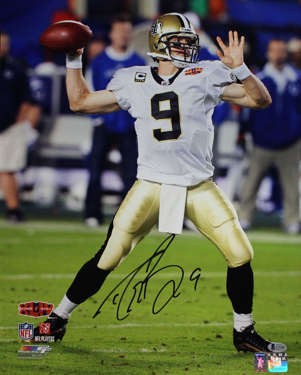 Drew Brees Autographed/Signed New Orleans Saints 16x20 Photo BAS PF