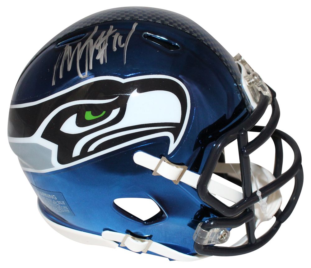 Marshawn Lynch Autographed/Signed Seattle Seahawks Chrome Mini FAN