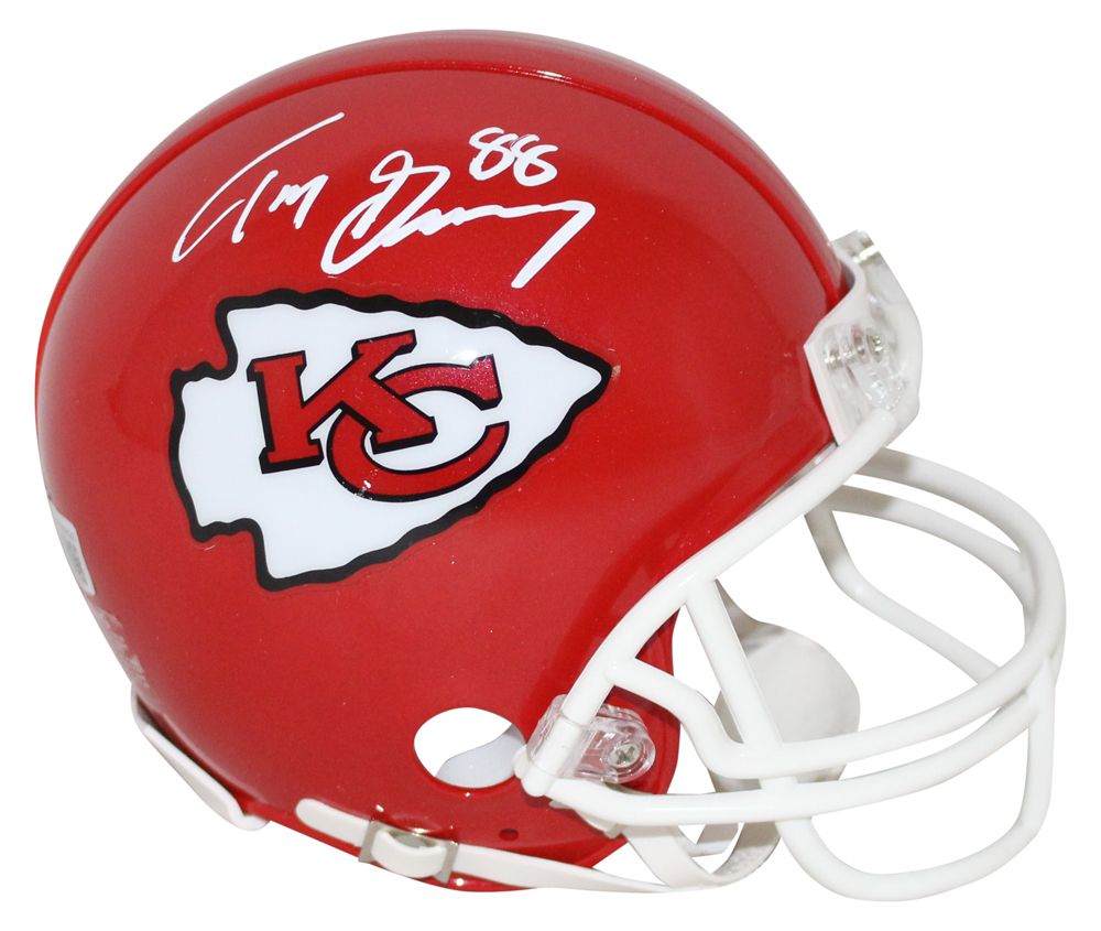 Tony Gonzalez Autographed Kansas City Chiefs Mini Helmet Beckett BAS