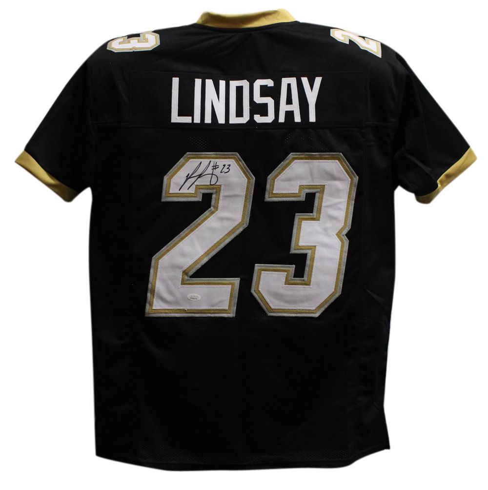 Phillip Lindsay Autographed/Signed College Style Black XL Jersey JSA