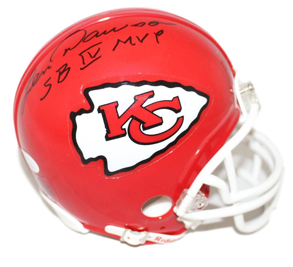Len Dawson Autographed Kansas City Chiefs Mini Helmet SB MVP JSA