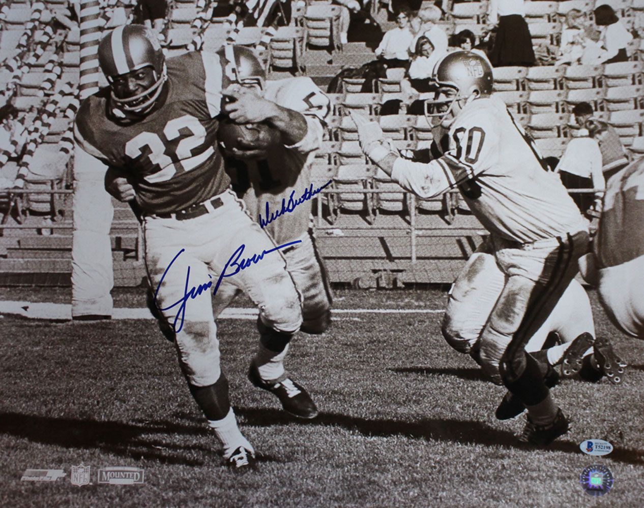 Jim Brown &amp; Dick Butkus Autographed/Signed 16x20 Photo BAS