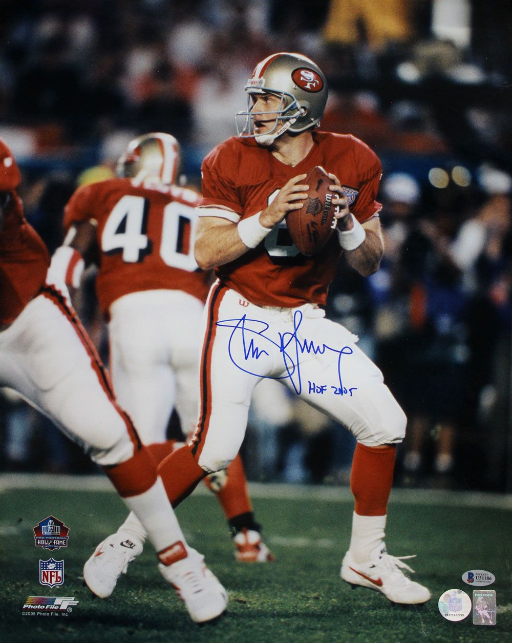 Steve Young Autographed/Signed San Francisco 49ers 16x20 Photo HOF BAS