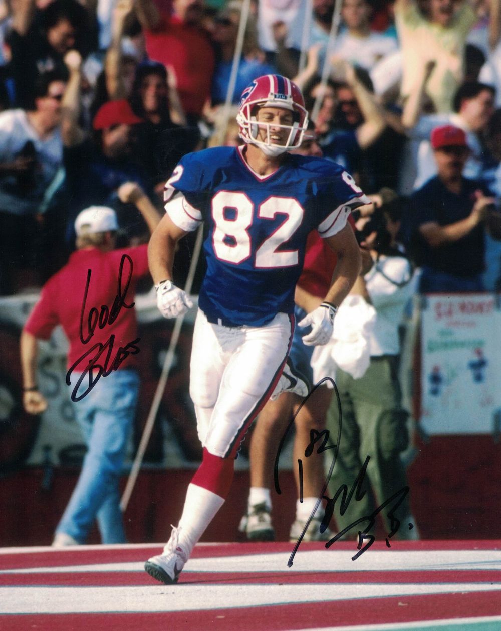 Don Beebe Autographed/Signed Buffalo Bills 8x10 Photo God Bless