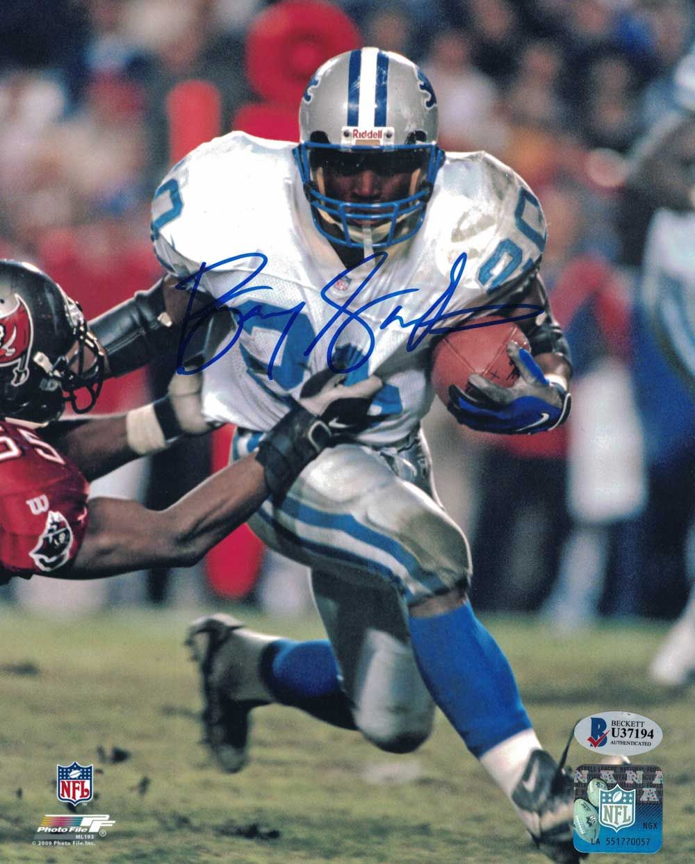 Barry Sanders Autographed/Signed Detroit Lions 8x10 Photo BAS