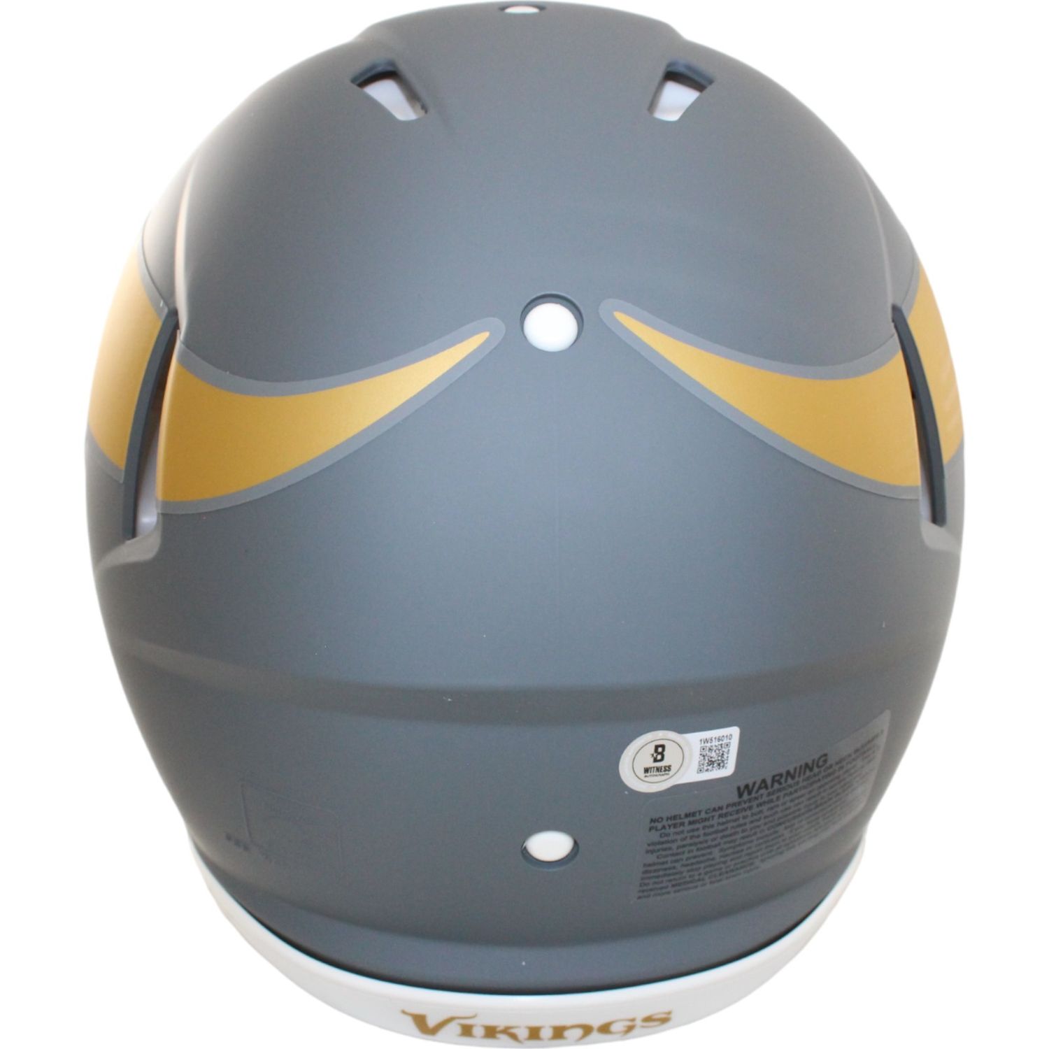 Justin Jefferson Signed Minnesota Vikings Authentic Slate Helmet Beckett 44567