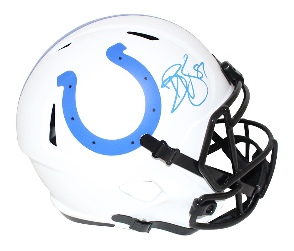 Reggie Wayne Autographed Indianapolis Colts F/S Lunar Speed Helmet PSA