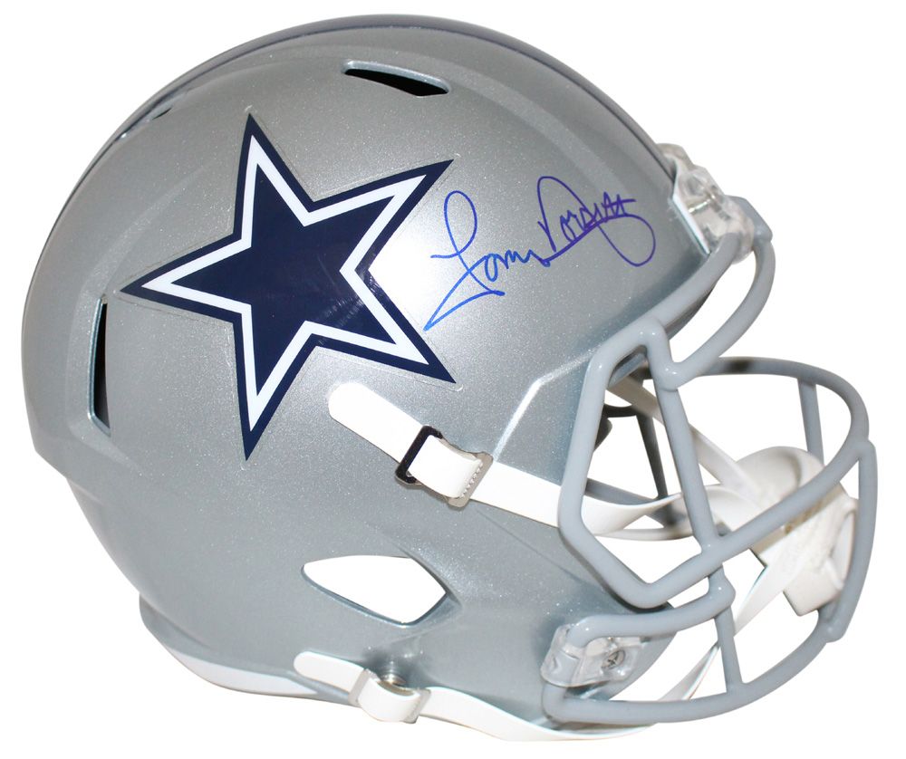 Tony Dorsett Autographed/Signed Dallas Cowboys F/S Speed Helmet BAS