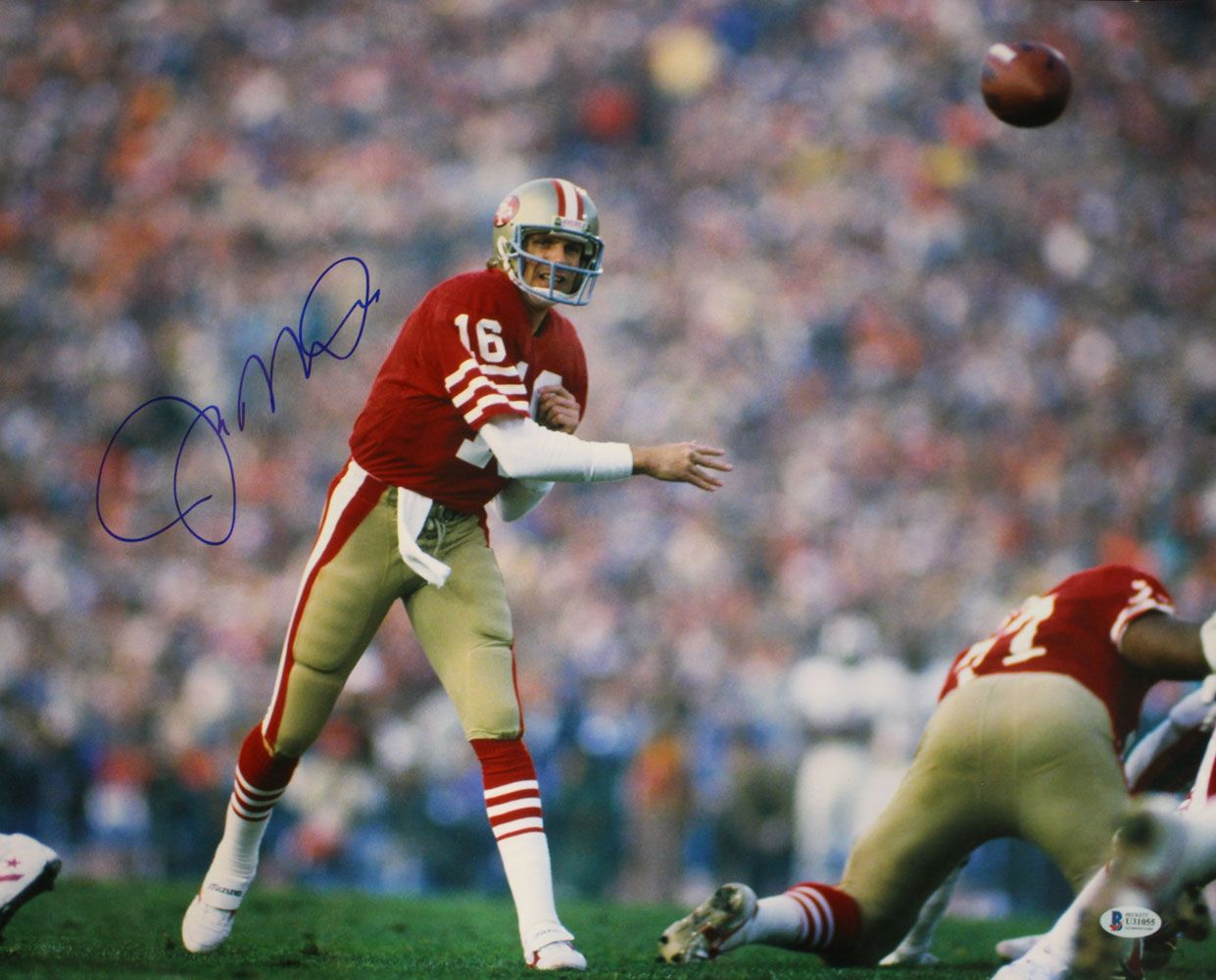 Joe Montana Autographed/Signed San Francisco 49ers 16x20 Photo BAS