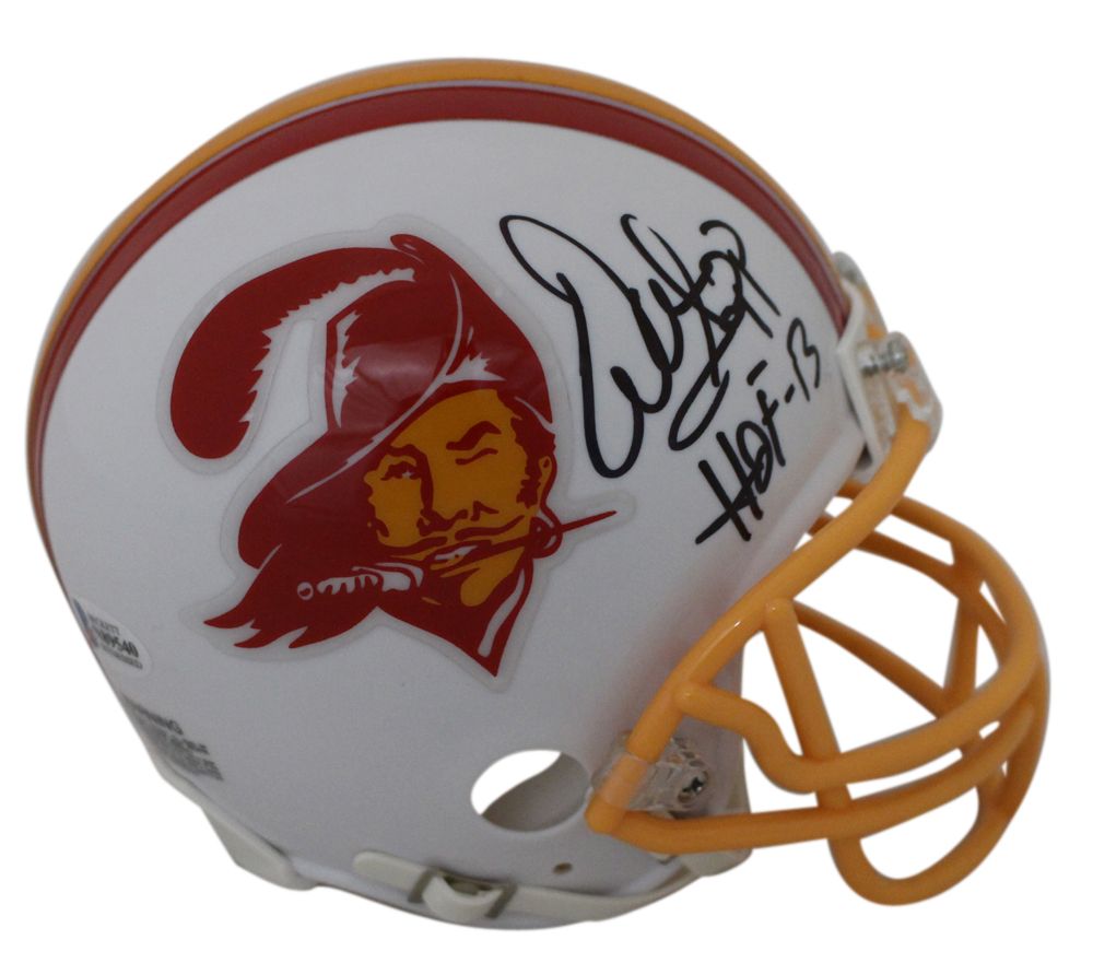 Warren Sapp Autographed Tampa Bay Buccaneers TB Mini Helmet HOF BAS