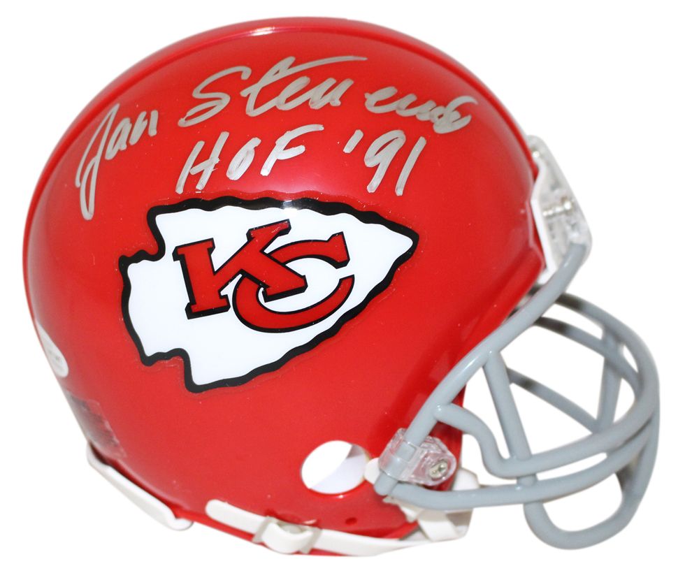 Jan Stenerud Autographed/Signed Kansas City Chiefs Mini Helmet HOF BAS