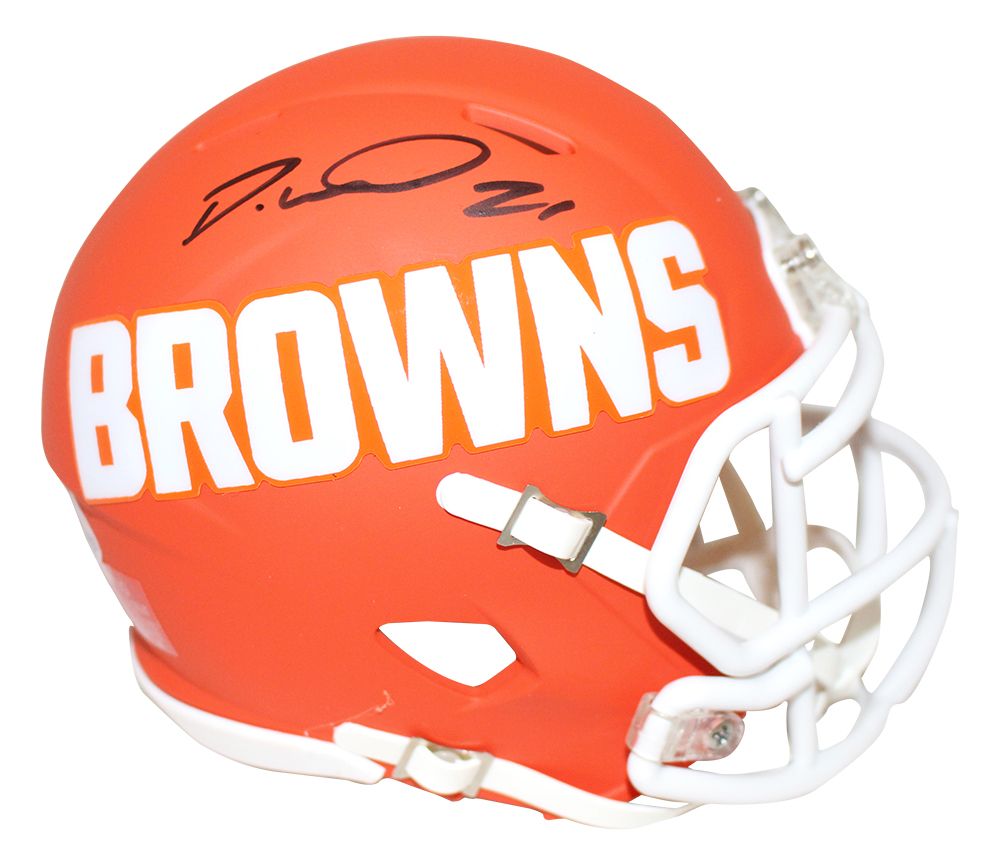 Denzel Ward Autographed/Signed Cleveland Browns AMP Mini Helmet JSA