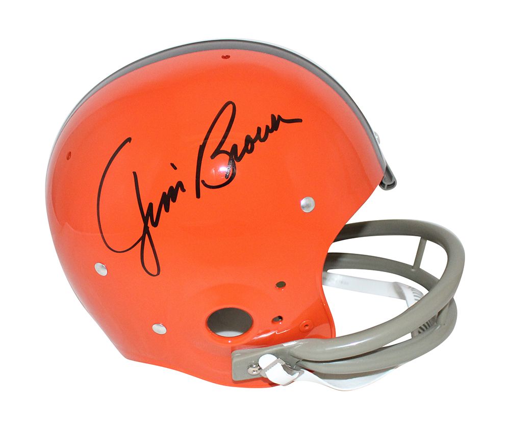 Jim Brown Autographed/Signed Cleveland Browns TK Helmet PSA