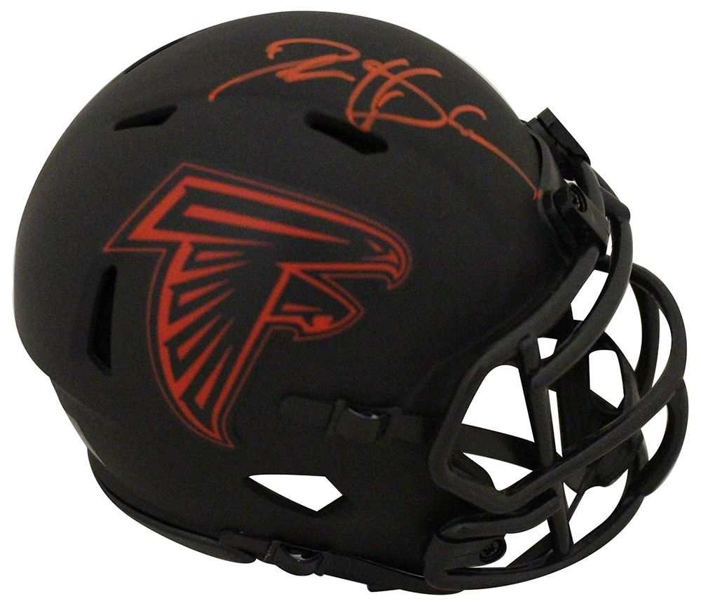 Deion Sanders Autographed/Signed Atlanta Falcons Eclipse Mini Helmet BAS