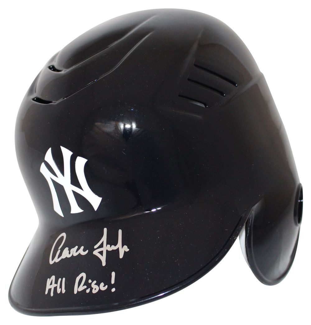 Aaron Judge Autographed New York Yankees Batting Helmet All Rise BAS