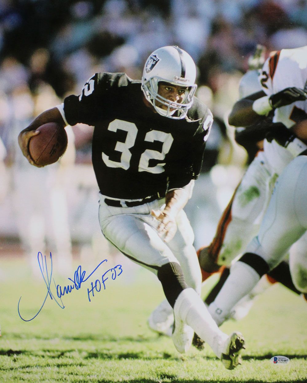Marcus Allen Autographed Los Angeles Raiders 16x20 Photo HOF BAS