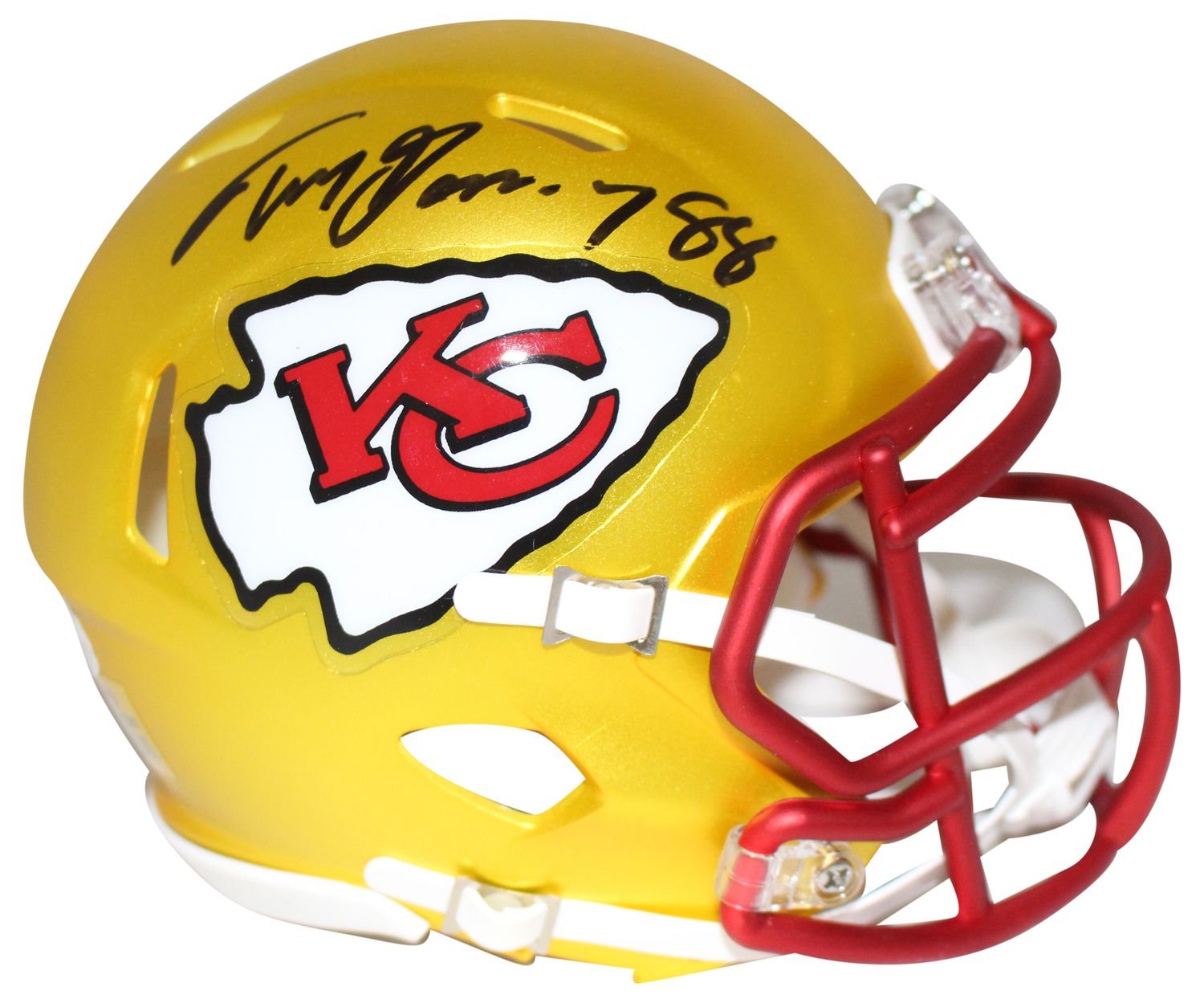 Tony Gonzalez Autographed Kansas City Chiefs Blaze Mini Helmet BAS