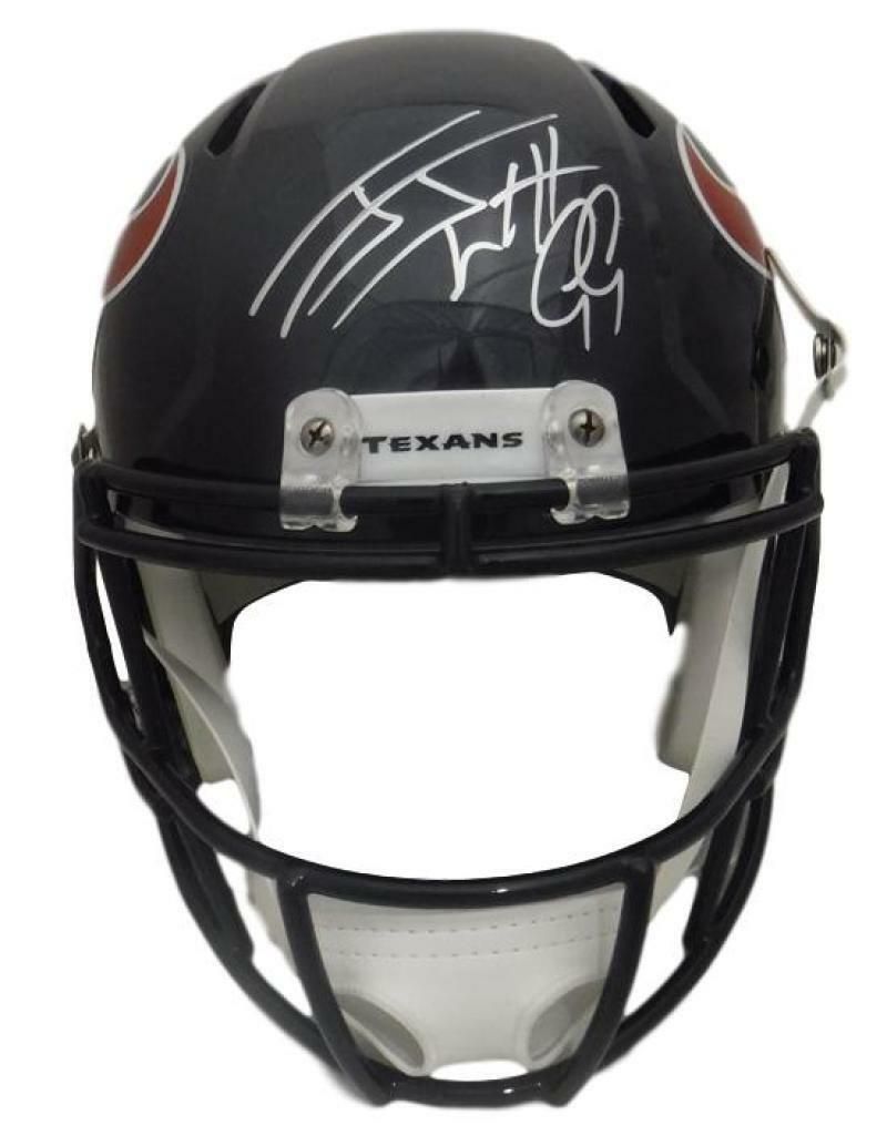 JJ Watt Autographed Houston Texans Full Size Replica Speed Helmet JSA