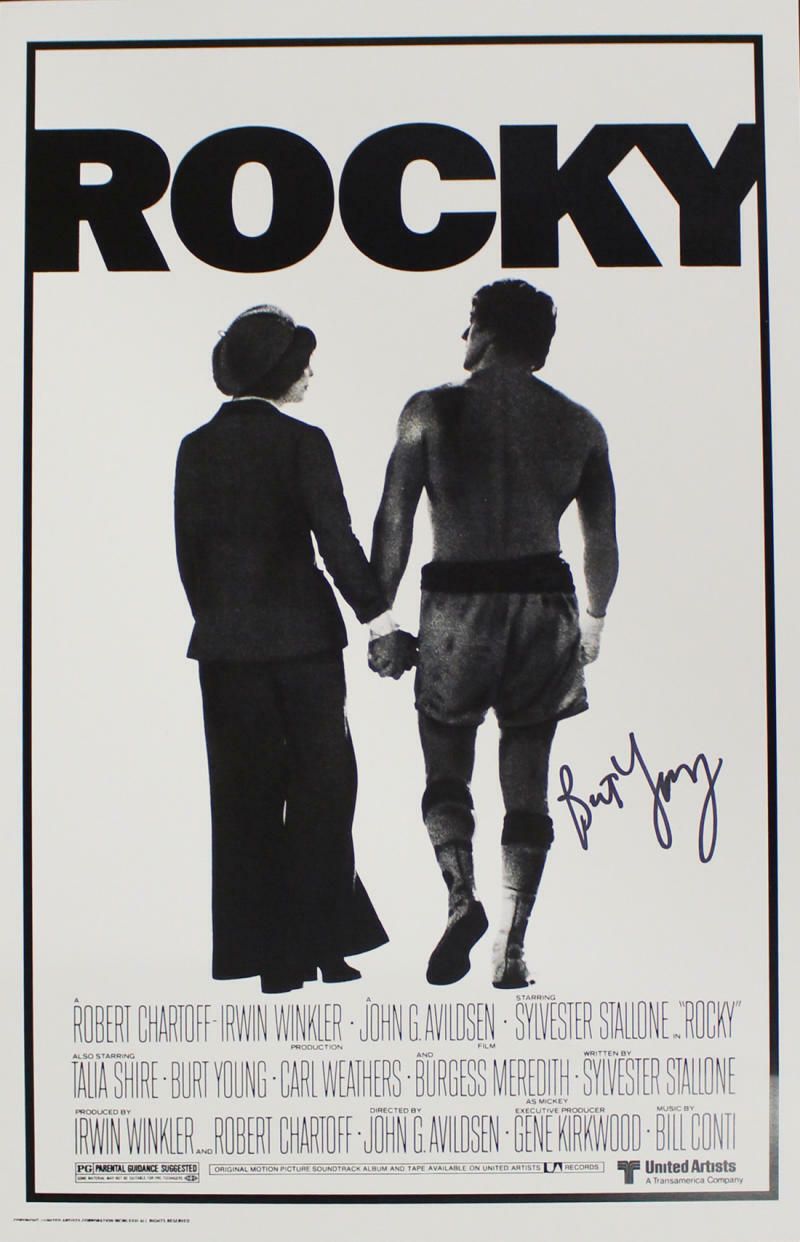 Burt Young Autographed Rocky 11x17 Poster Paulie