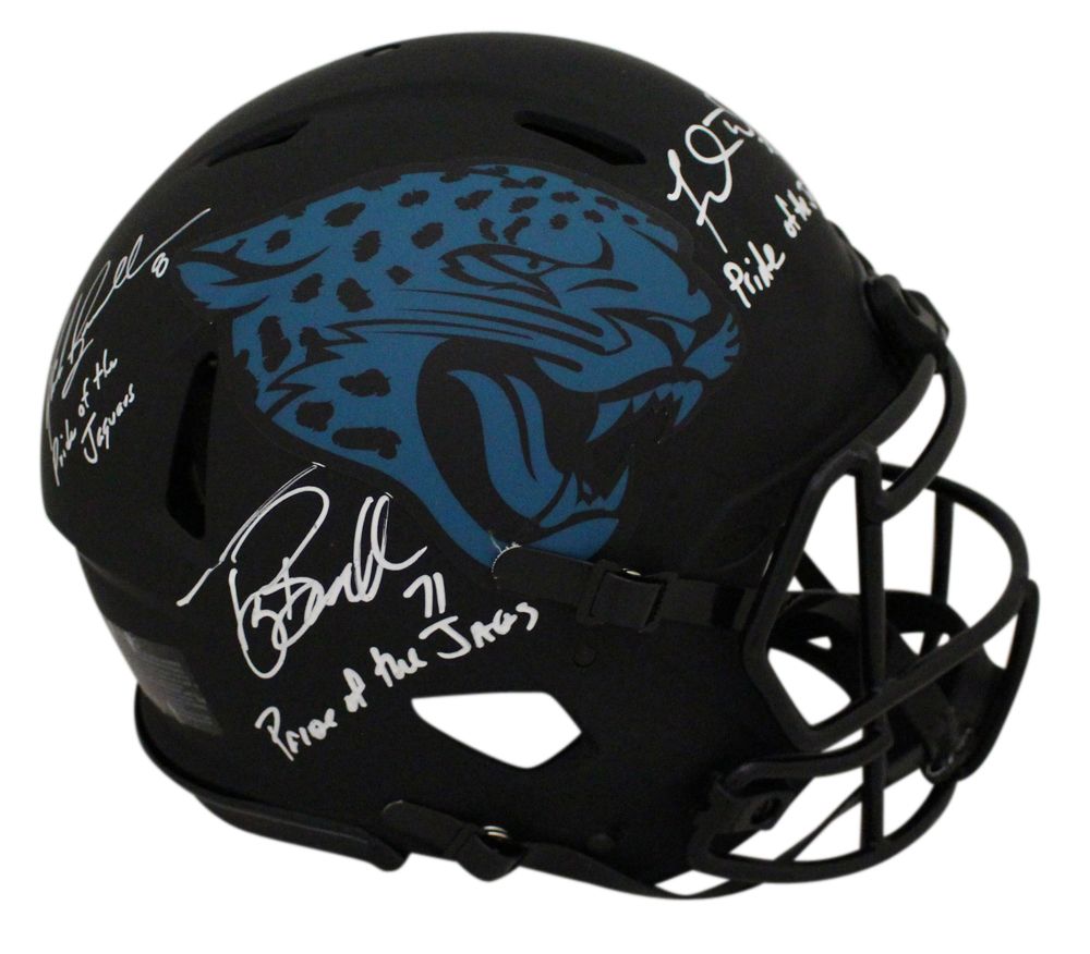 Jaguars ROH Signed Authentic Eclipse Helmet Brunell Taylor Boselli BAS