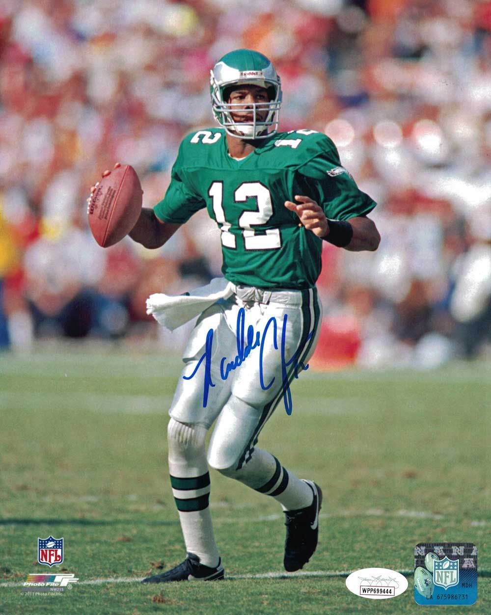 Randall Cunningham Autographed Philadelphia Eagles 8x10 Photo JSA PF