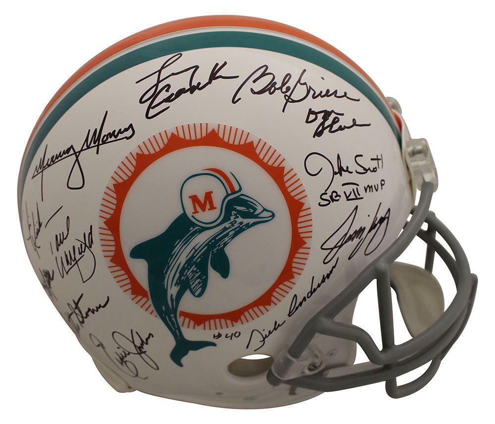 1972 Miami Dolphins Autographed Proline Helmet 26 Sigs Scott Csonka JSA