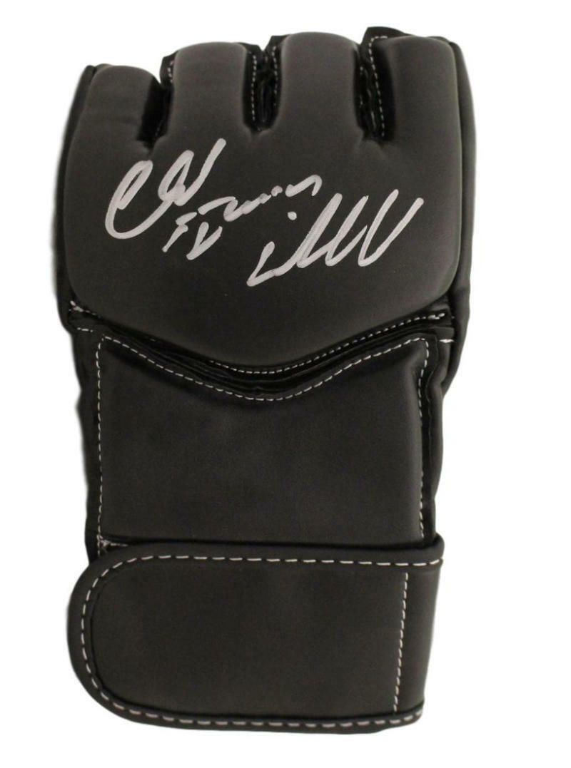 Chuck Liddell Autographed UFC Century Black Left Handed Glove Iceman BAS