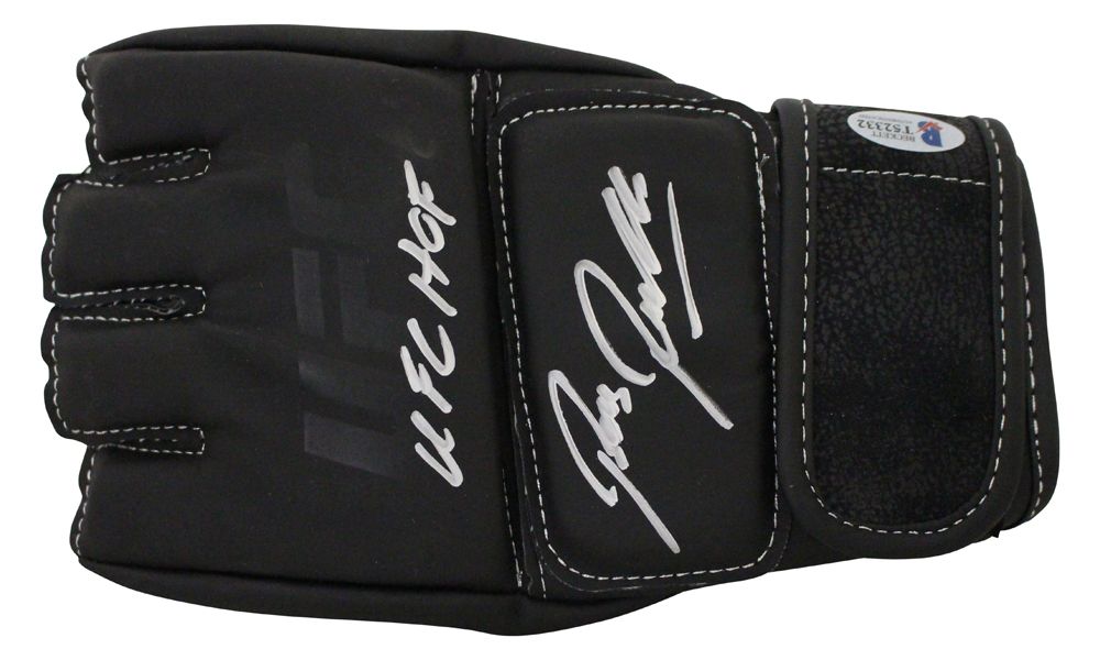 Bas Rutten Autographed/Signed UFC Black Left Glove HOF UFC HOF 2015 BAS