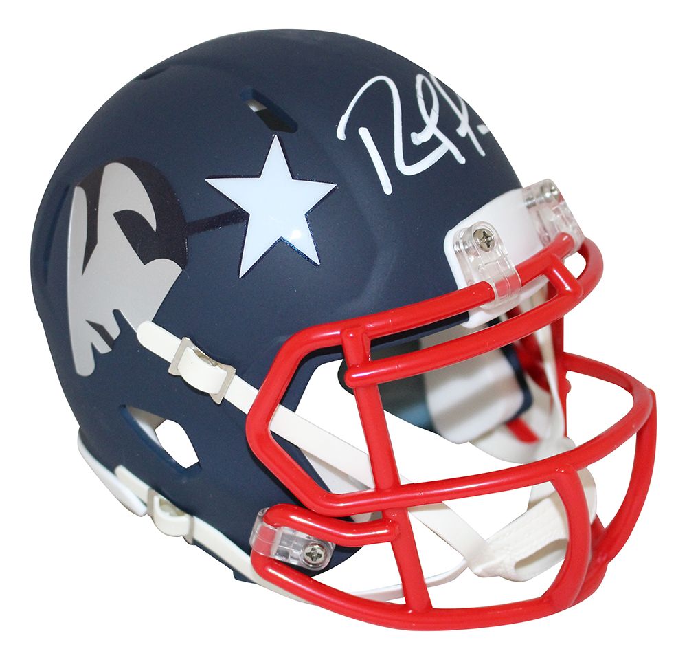 Randy Moss Autographed New England Patriots AMP Mini Helmet BAS