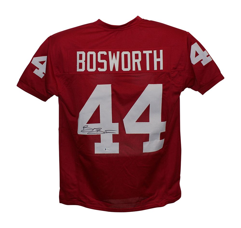 Brian Bosworth Autographed/Signed College Style Red XL Jersey BAS