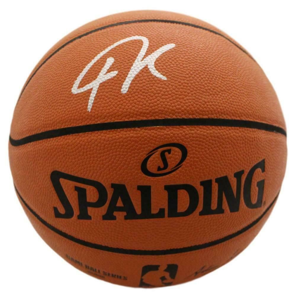 Giannis Antetokoumpo Autographed Milwaukee Bucks I/O Basketball JSA