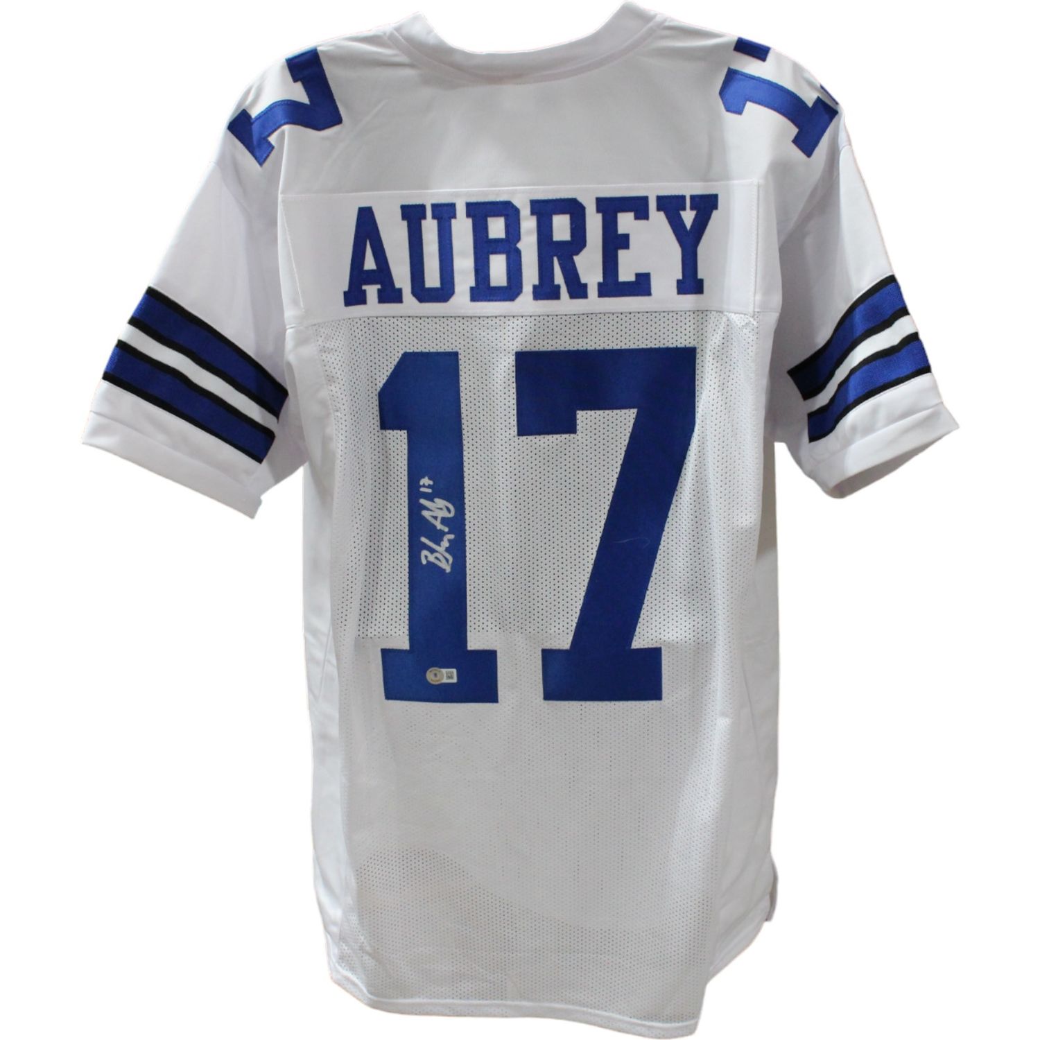 Brandon Aubrey Autographed/Signed Pro Style White Jersey Beckett 44653