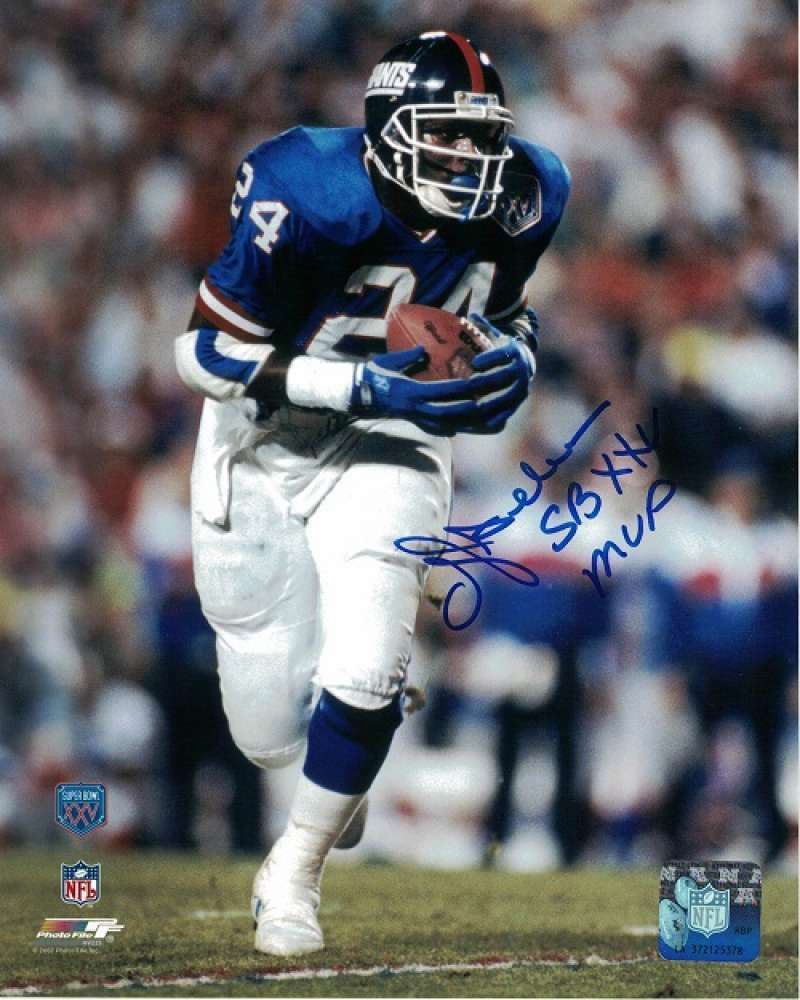 Ottis Anderson Autographed New York Giants 8x10 Photo Vertical