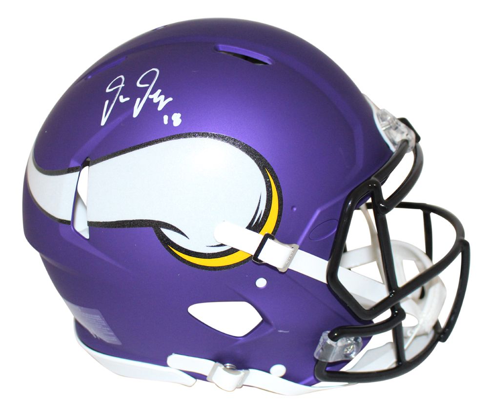 Justin Jefferson Signed Minnesota Vikings Speed Authentic Helmet BAS