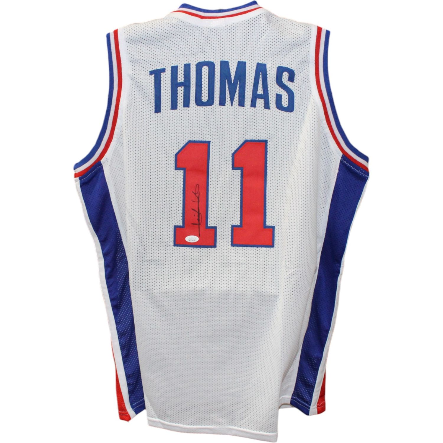 Isiah Thomas Autographed/Signed Pro Style White Jersey JSA 44510