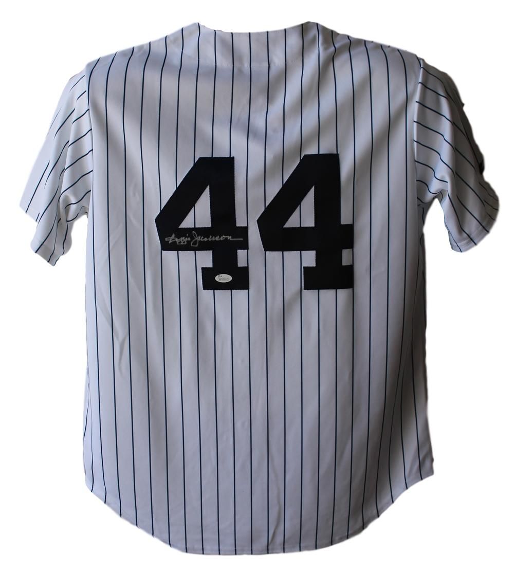 Reggie Jackson Signed New York Yankees Majestic White L Jersey JSA