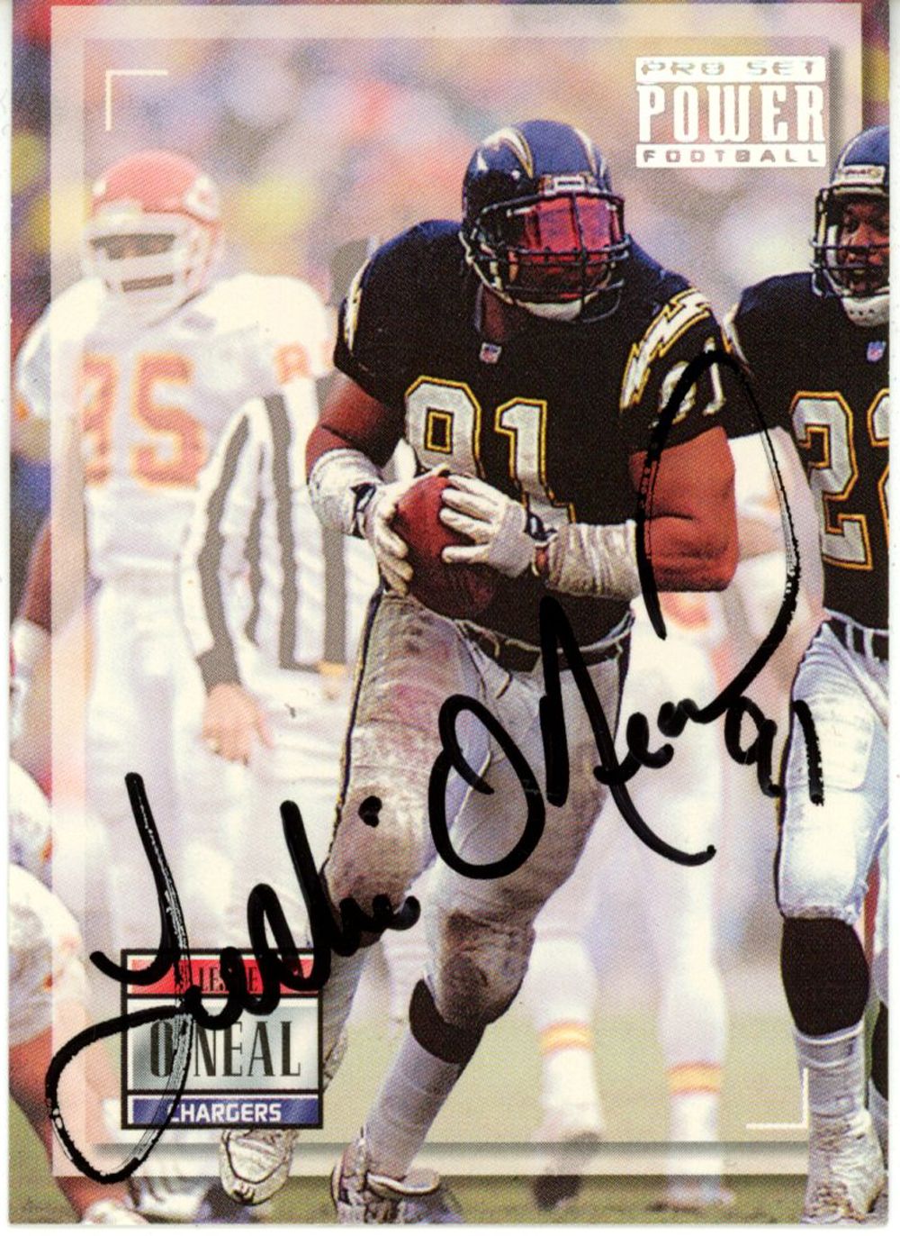 Leslie O&#39;Neal Autographed 1993 Pro Set Power #91 Trading Card Beckett 44793
