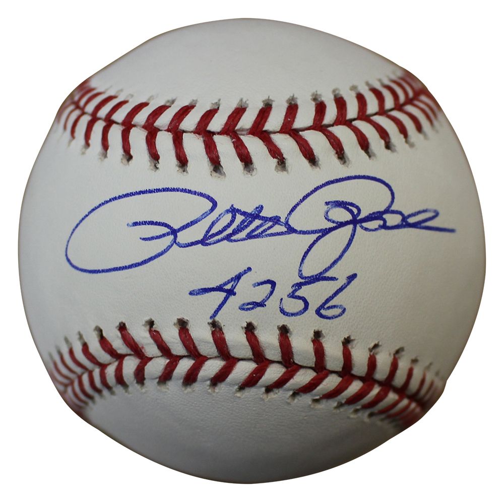 Pete Rose Autographed/Signed Cincinnati Reds OML Baseball 4256 FIT