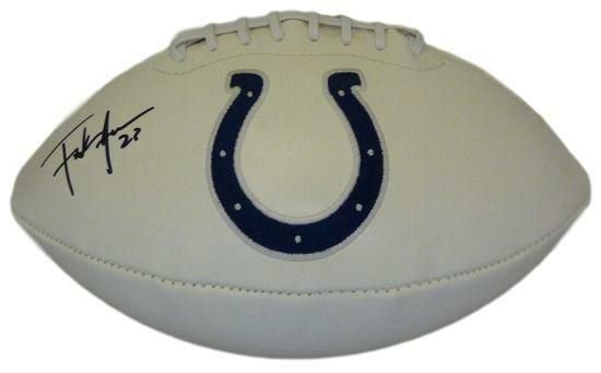 Frank Gore Autographed Indianapolis Colts logo football JSA