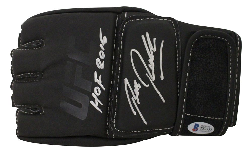 Bas Rutten Autographed/Signed UFC Black Right Glove HOF 2015 BAS