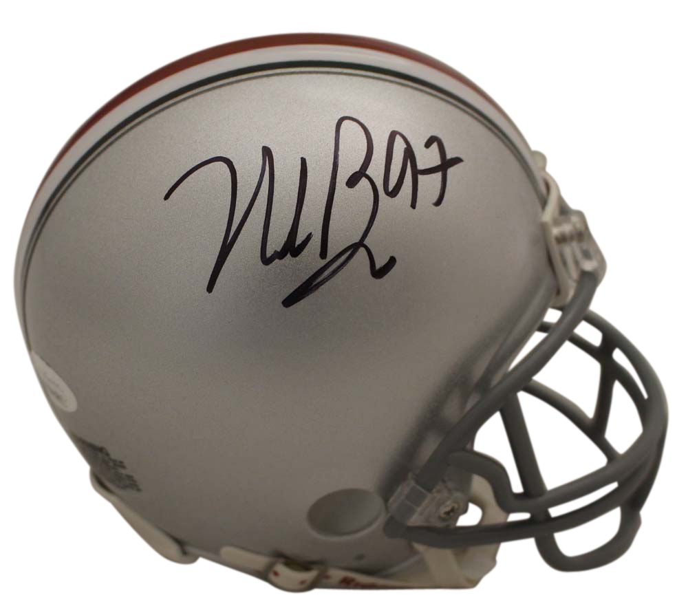 Nick Bosa Autographed/Signed Ohio State Buckeyes Mini Helmet BAS