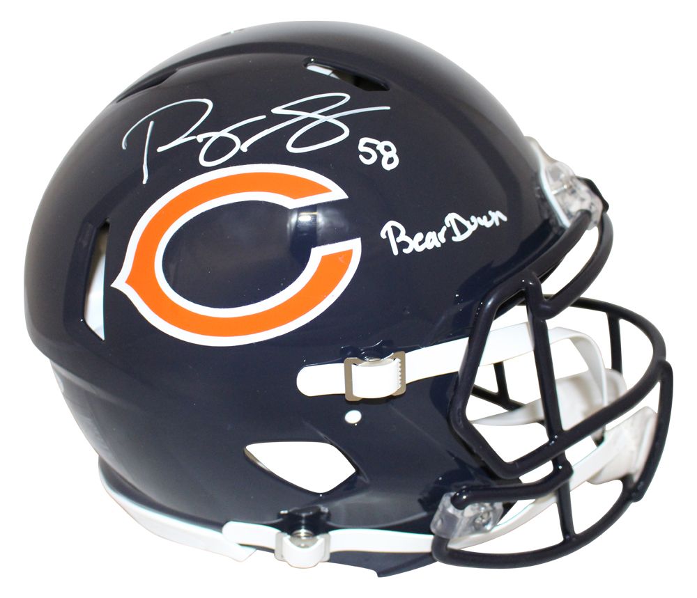Roquan Smith Autographed Chicago Bears Authentic Speed Helmet BAS
