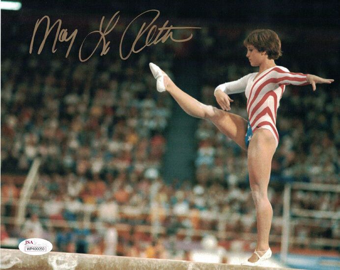 Mary Lou Retton Autographed USA Olympics 8x10 Photo (Toe Point) JSA