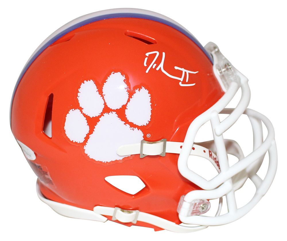 Dexter Lawrence Autographed/Signed Clemson Tigers Speed Mini Helmet JSA