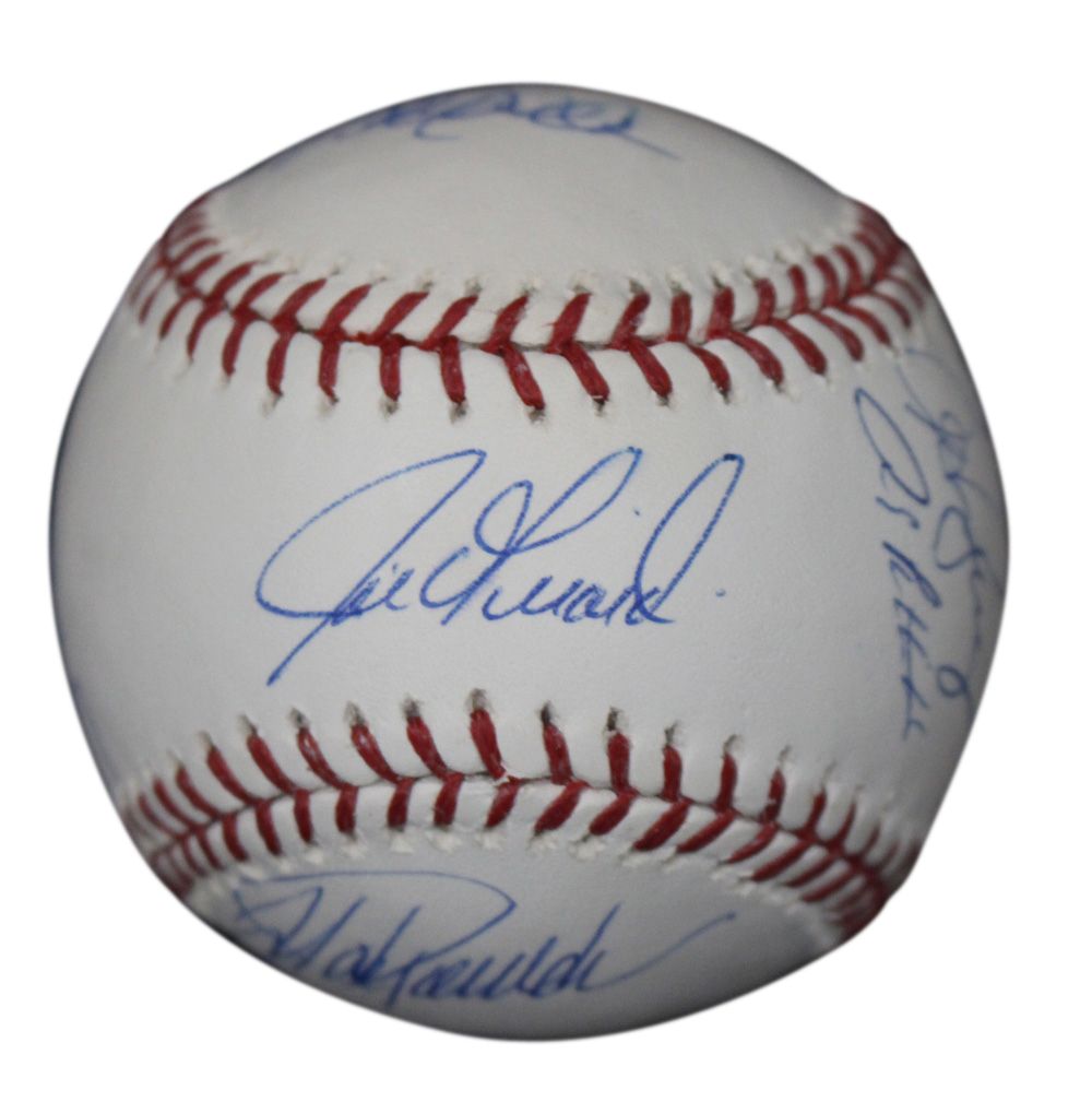 2009 New York Yankees Team Signed World Series Baseball 9 Sigs Steiner