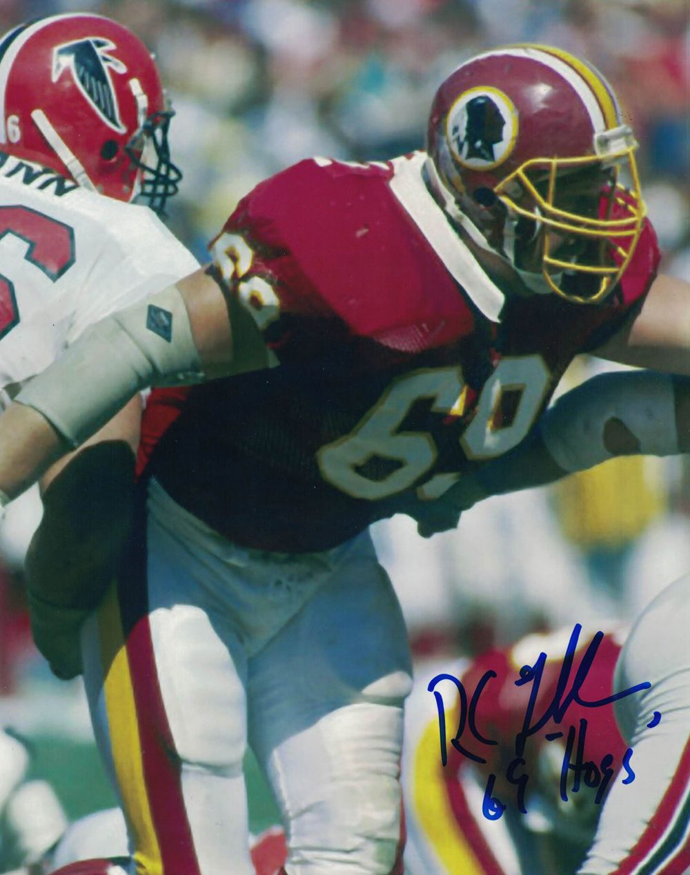R.C. Thielemann Autographed/Signed Washington Redskins 8x10 Photo Hogs