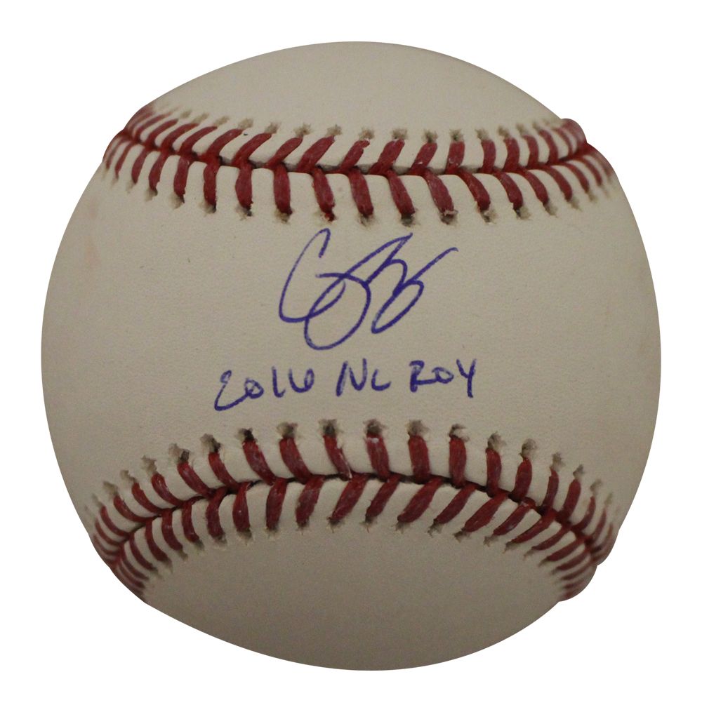 Corey Seager Autographed Los Angeles Dodgers OML Baseball NL ROY BAS