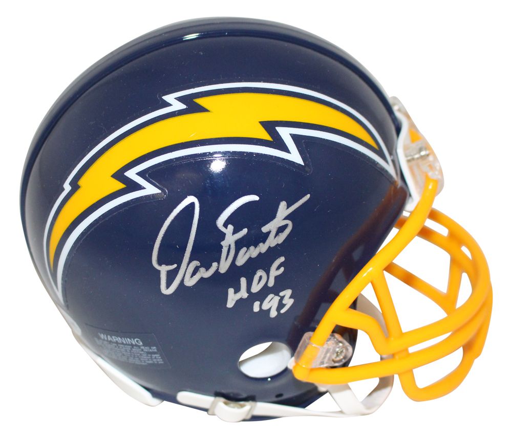 Dan Fouts Autographed/Signed San Diego Chargers Mini Helmet HOF BAS